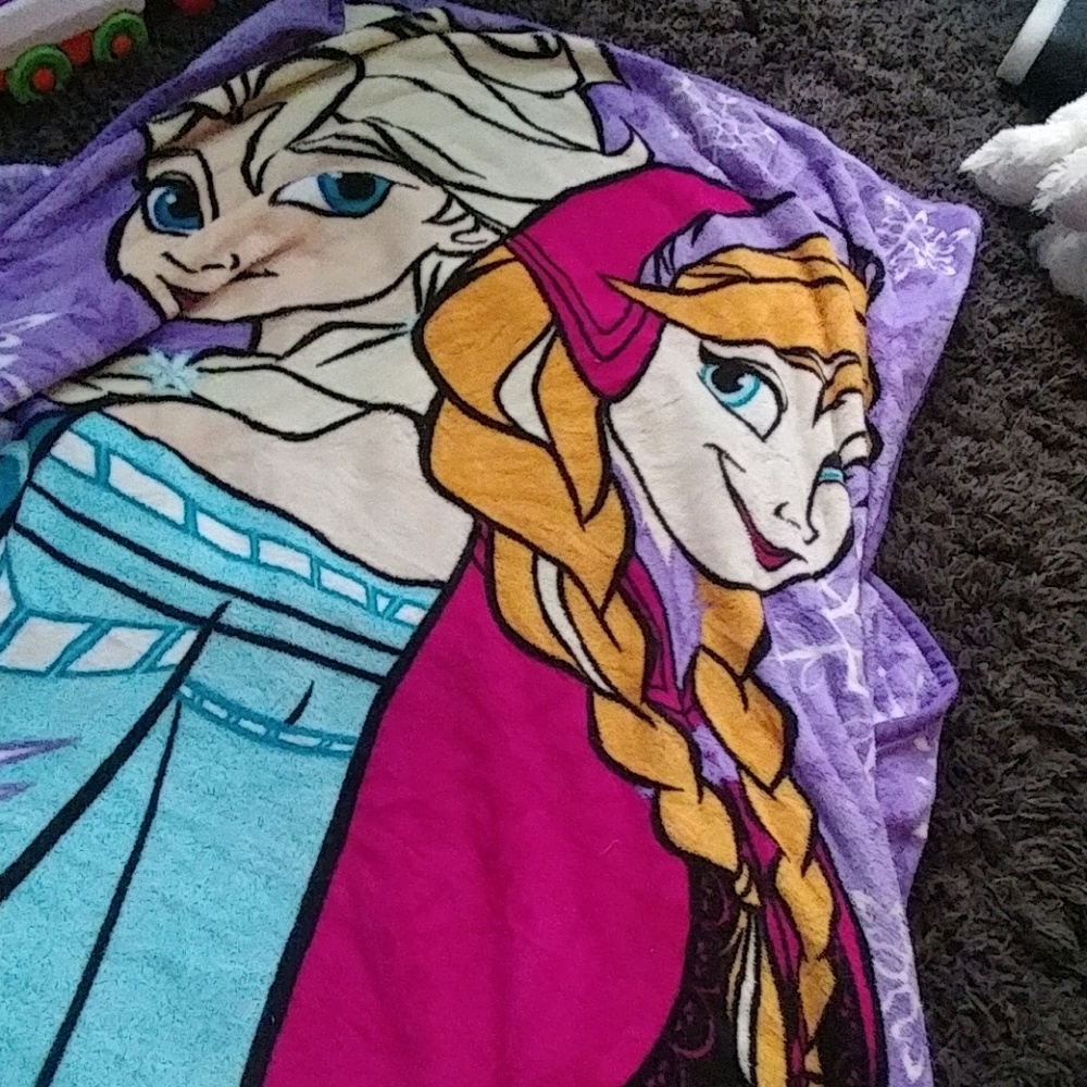 Twin sized bed cover blanket Frozen characters